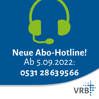 VRB Abo-Hotline ändert sich zum 5. Septzember 2022