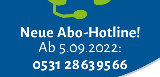VRB Abo-Hotline ändert sich zum 5. Septzember 2022